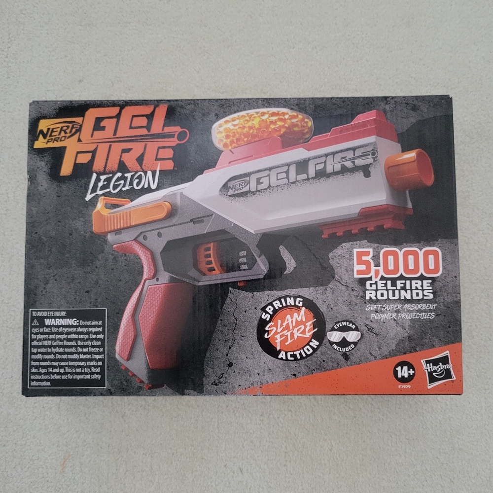 Nerf GelFire Legion Blaster in Red, Gray and Orange Accents